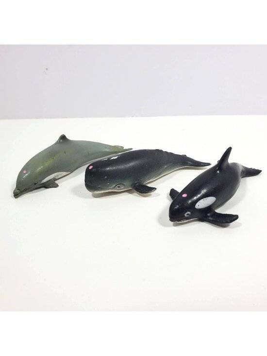 Aaa Other - AAA Sperm Whale Dolphin Killer Whale 3.5" Figures Lot 3 Miniatures Mini